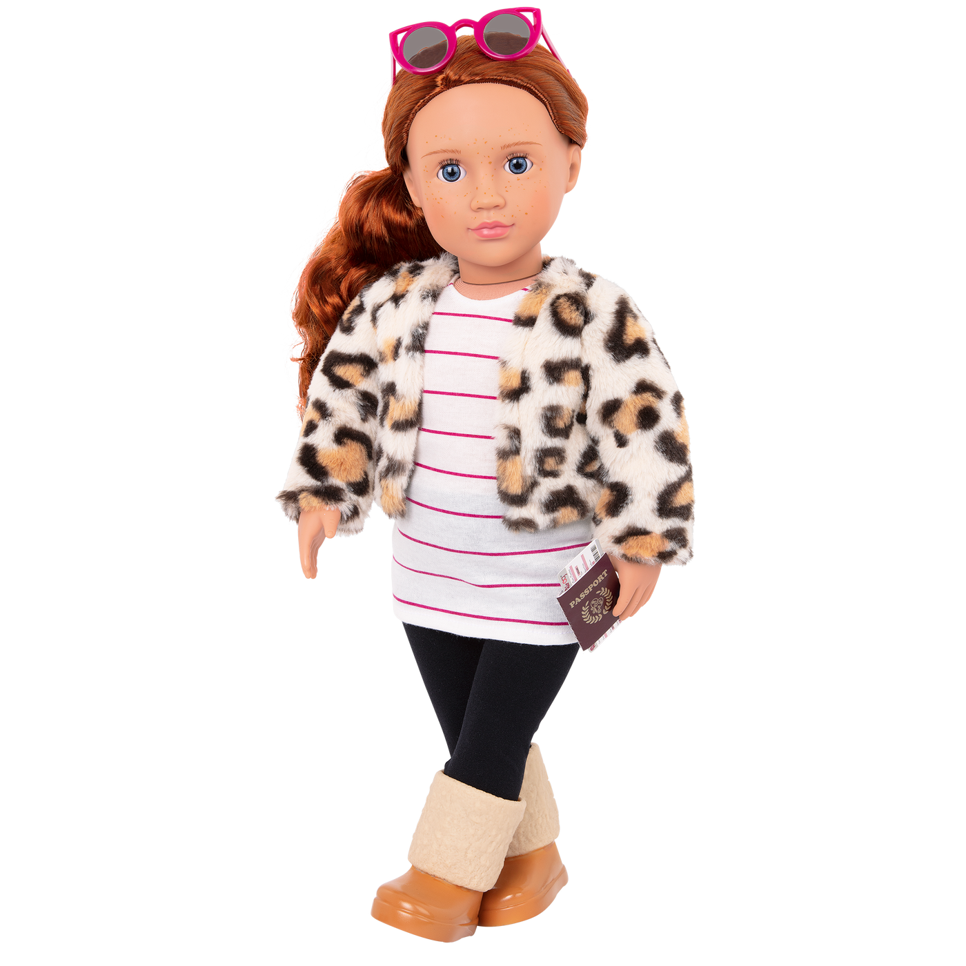 Travel outfit and accessories for 18-inch doll