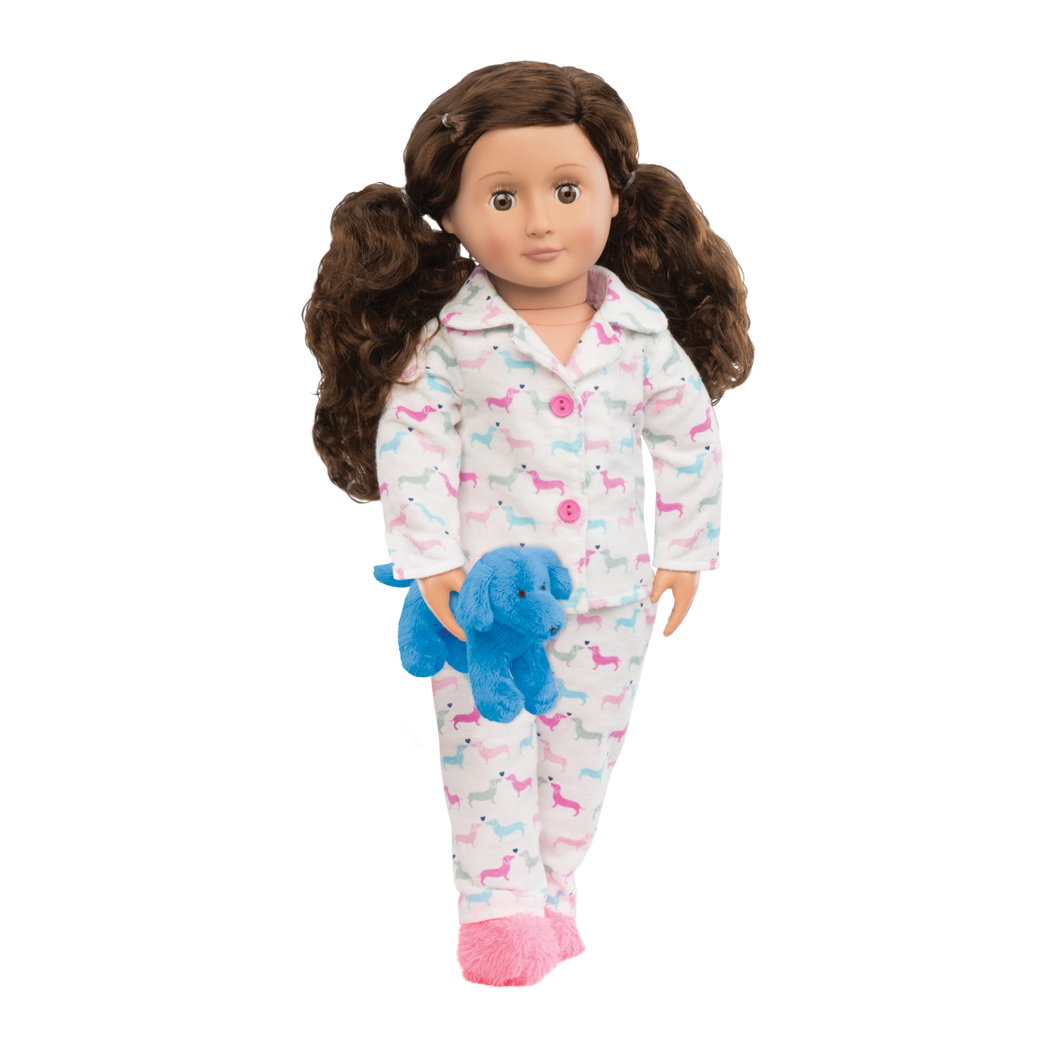 Conjunto de pijama con peluche para muñecas de 46 cm