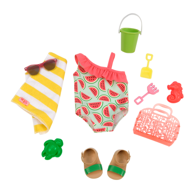 Watermelon Swimsuit Outfit for 18-inch Dolls