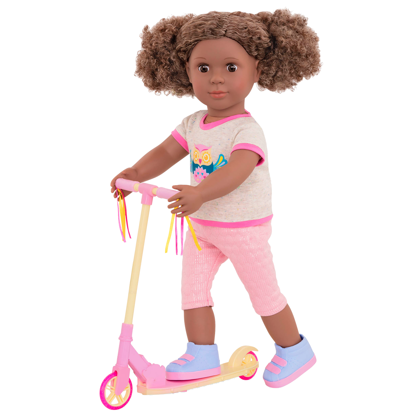 Conjunto deportivo con patineta para muñecas de 46 cm