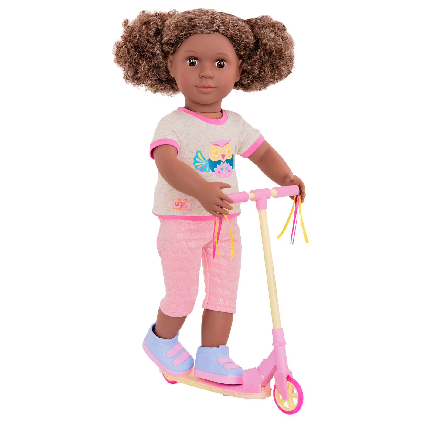 Conjunto deportivo con patineta para muñecas de 46 cm