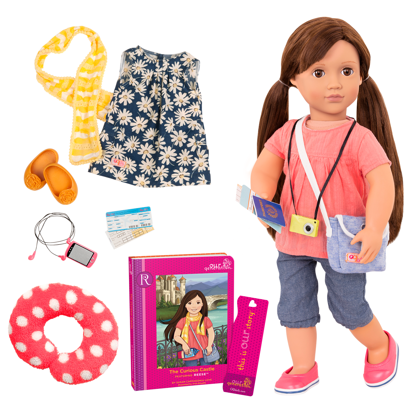 Posable 18-inch Travel Doll & Storybook