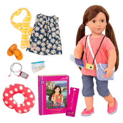 Posable 18-inch Travel Doll & Storybook