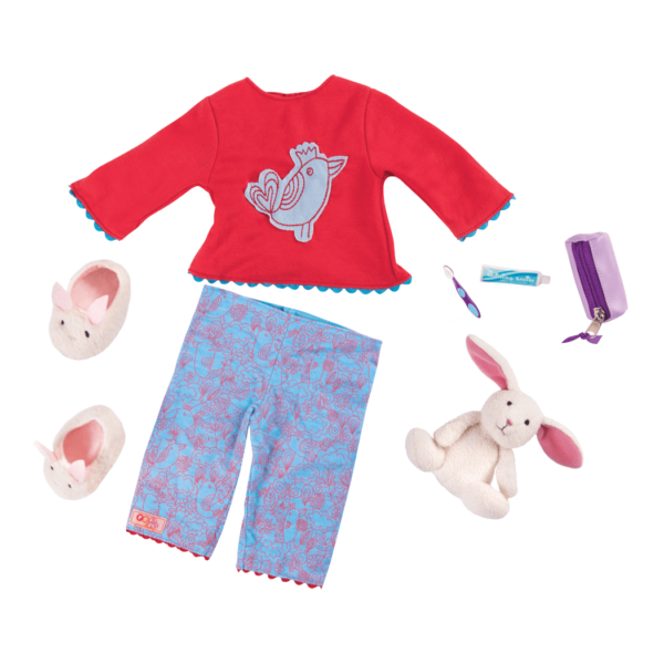 Muñeca Posable 18-inch Pijama Party & libro de cuentos
