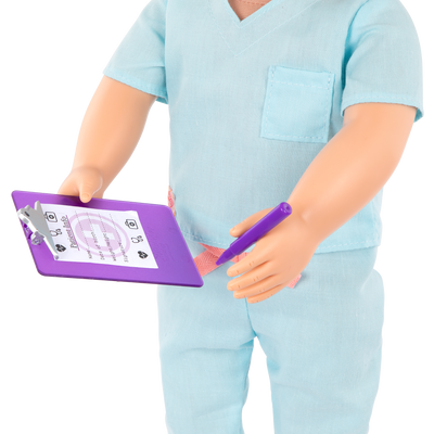 Muñeca doctora con conjunto de uniforme de quirófano