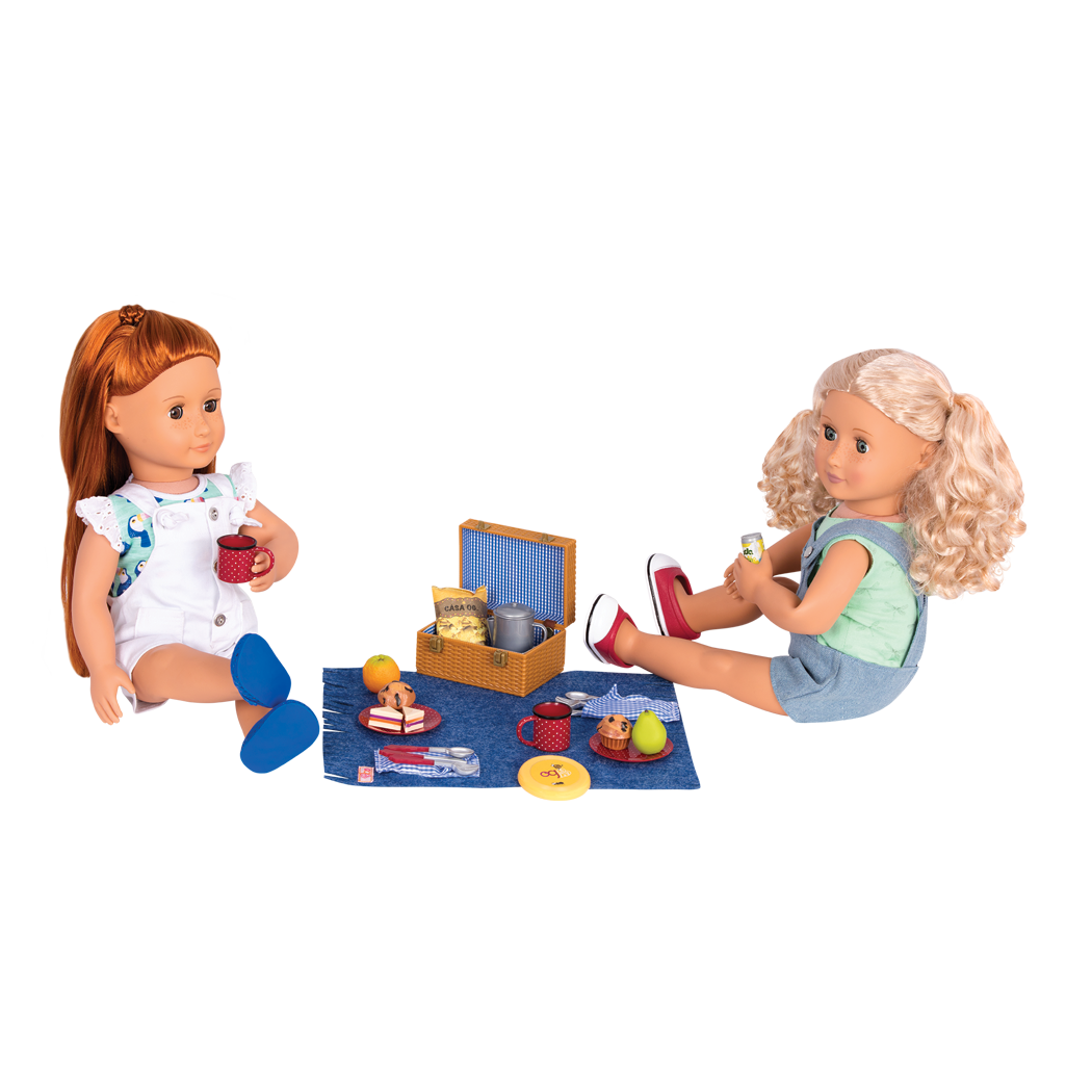 Set de accesorios de comida de juguete para muñecas de 46 cm