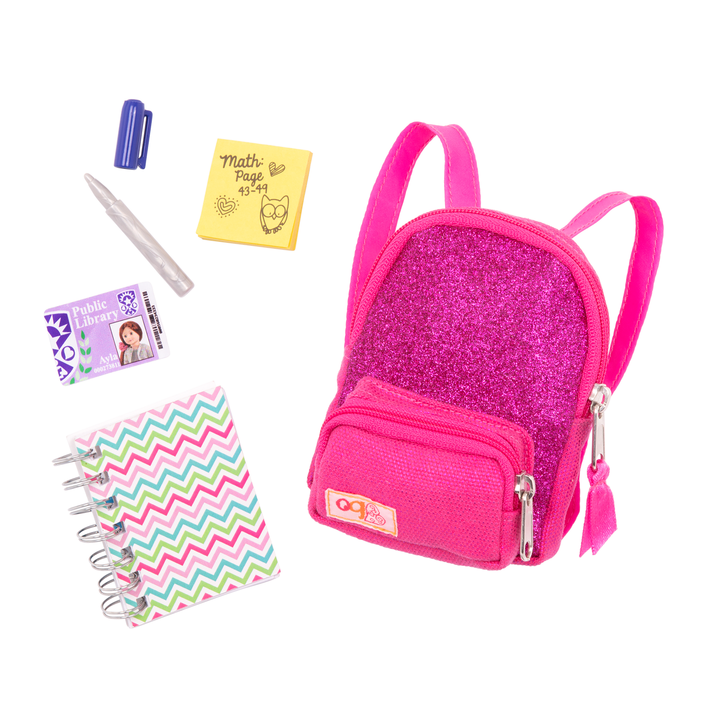 School Bag Accessory Set for 18-inch Dolls