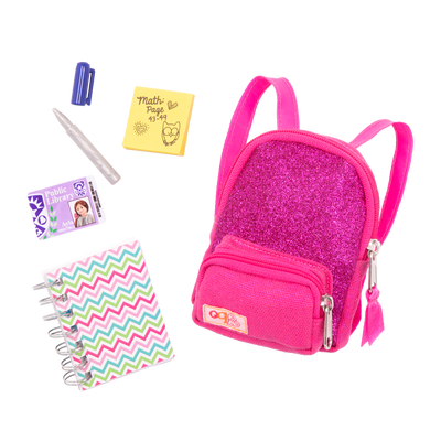 School Bag Accessory Set for 18-inch Dolls