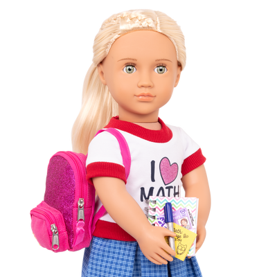 School Bag Accessory Set for 18-inch Dolls