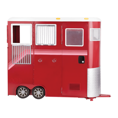 Set de juego de remolque para caballos para muñecas de 46 cm
